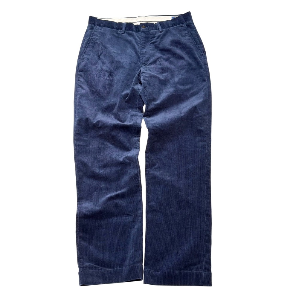 Polo Ralph Lauren Navy Blue Corduroy Pants Mens 32x32 Stretch Classic Fit